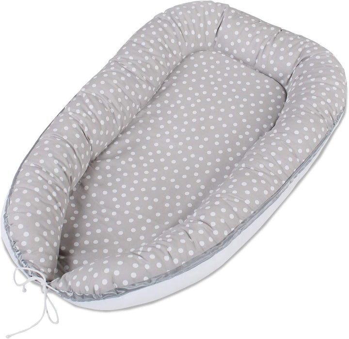 babybay Kuschelnest, perlgrau Punkte