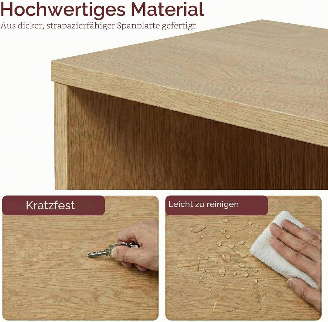 Vida Designs Oxford Bücherregal mit 3 Ebenen, würfelförmig, Eiche, Holz-Regaleinheit für Büro, Wohnz