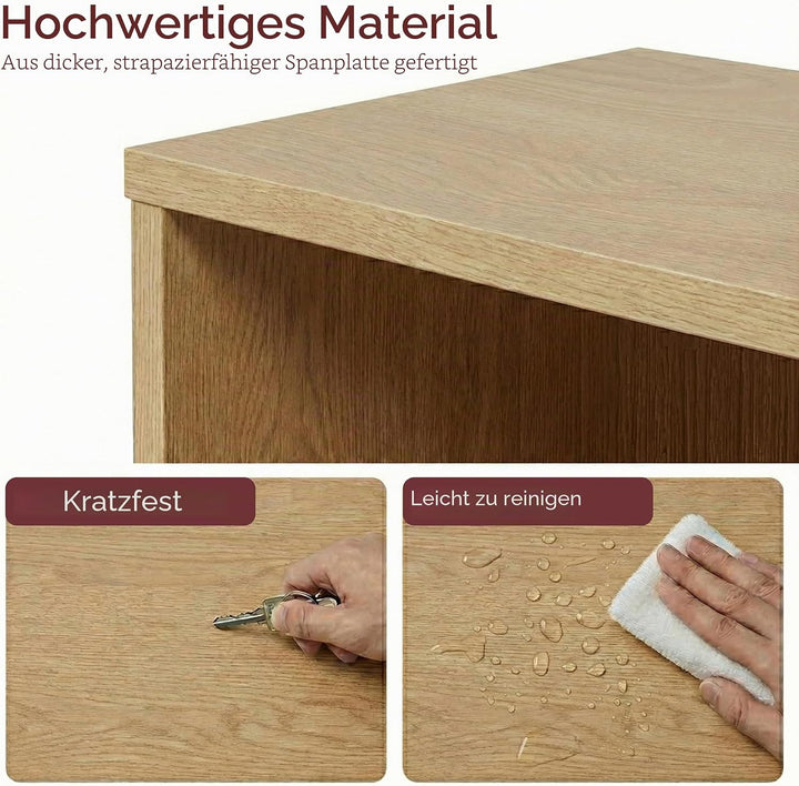 Vida Designs Oxford Bücherregal mit 3 Ebenen, würfelförmig, Eiche, Holz-Regaleinheit für Büro, Wohnz