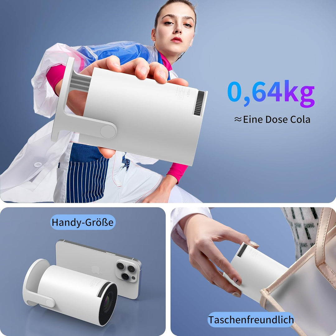 Beamer Bluetooth - YOTON 5G WiFi Mini Beamer Full HD WLAN, Native 1080P Projektor mit HDMI/AV/USB-Ei