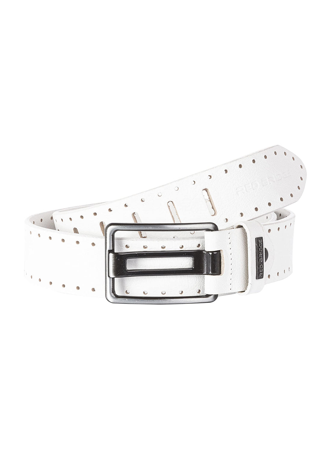Redbridge Herren Gürtel Echt Leder Leather Belt Ledergürtel 85 Weiss, 85 Weiss