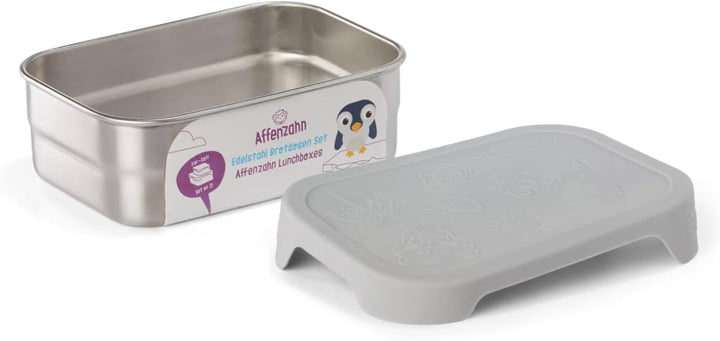 Affenzahn Edelstahl Brotdosen Set inkl. Snack-Box Silikon-Deckel BPA-frei Spülmaschinenfest Koala, K