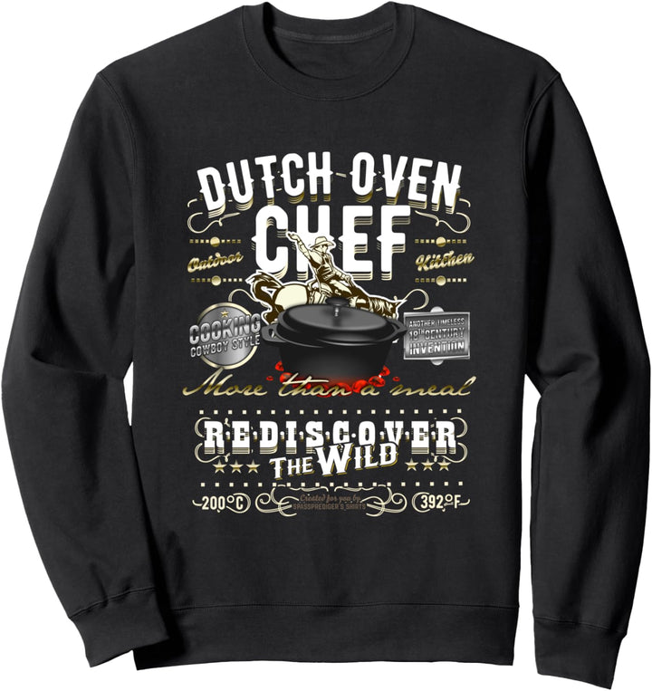 Dutch Oven Chef Western Style Design Cowboy Dutch Oven Sweatshirt