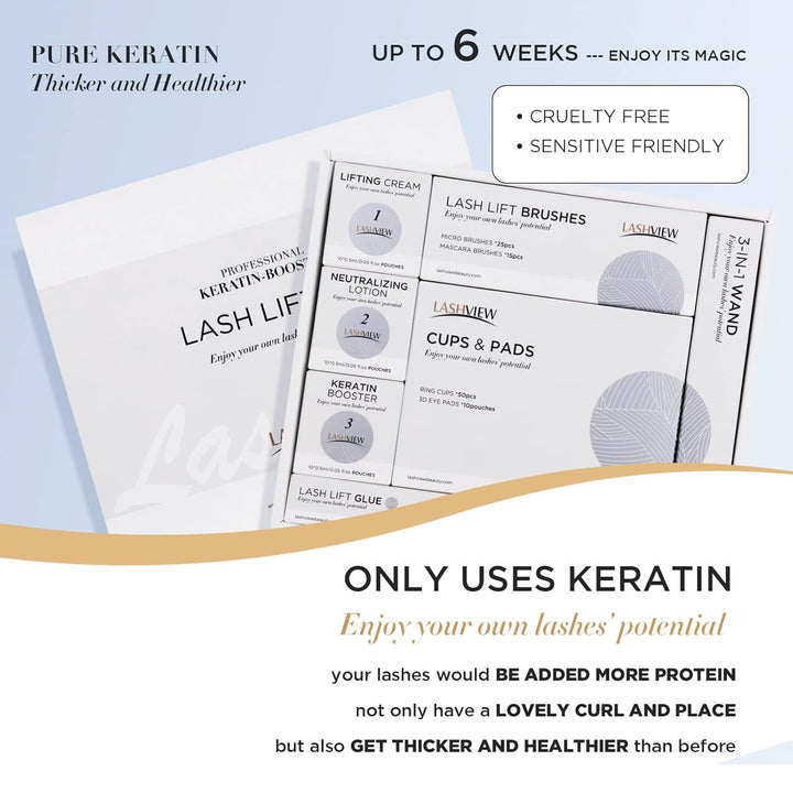 LASHVIEW Lash Lift Kit,Lash Lift,Professional Eyelash Perm Kit,Liquid Set,Semi-Permanent,Curling Per