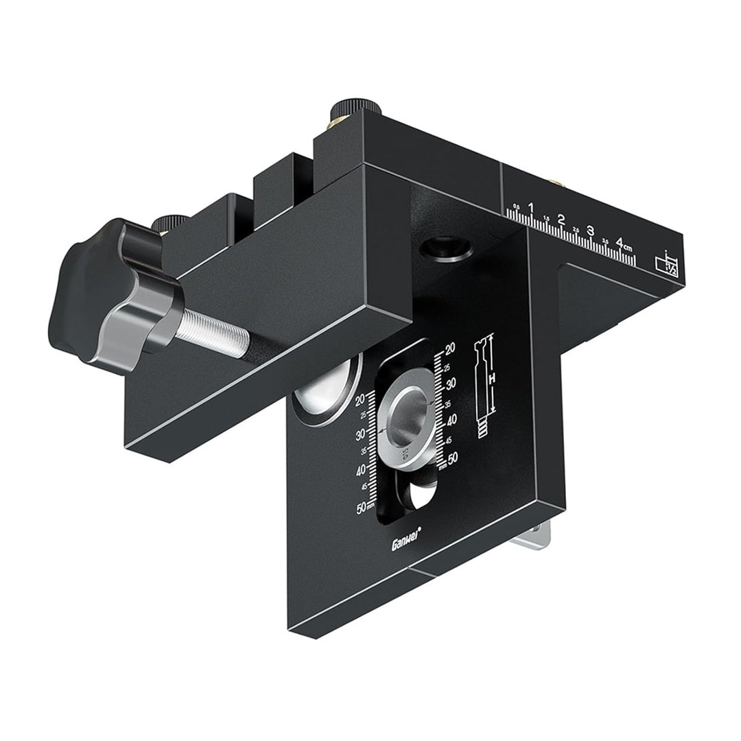 6/8/10/15mm Bohrschablone Möbelbau - 3 in 1 Bohrlehre für Exakte Dübellöchre, Dübelhilfe mit Positio