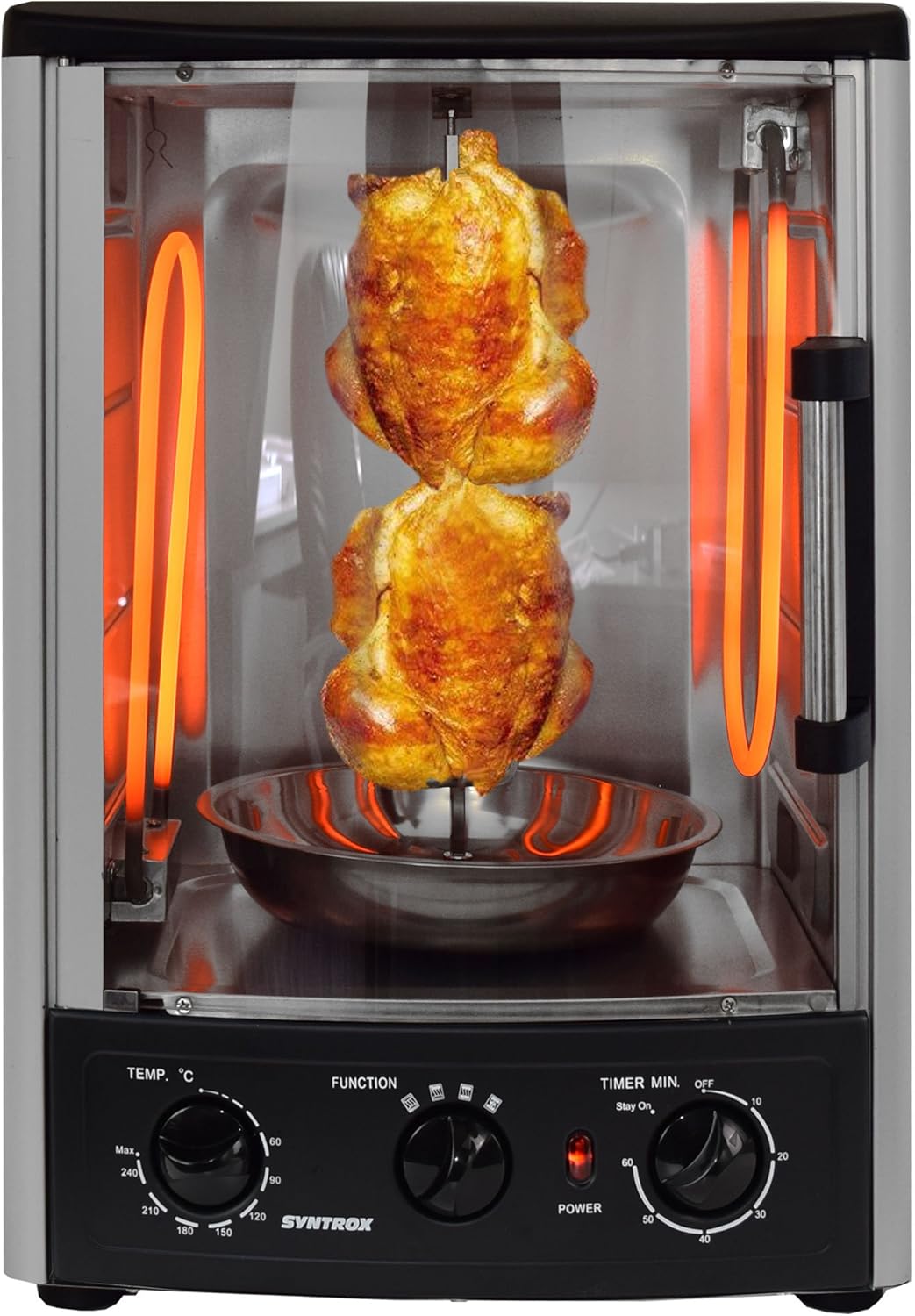Syntrox Germany 52 Liter Dönergrill Gänsebräter Entenbräter Putenbräter Hähnchengrill Backofen Rotis