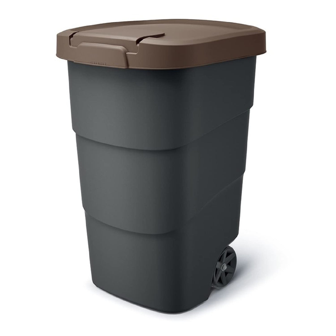 Prosperplast Wheeler 110L Müllbehälter mit Rädern und Deckel Mülltonne Müllgrossbehälter Grossmüllto