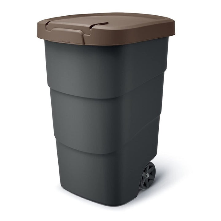 Prosperplast Wheeler 110L Müllbehälter mit Rädern und Deckel Mülltonne Müllgrossbehälter Grossmüllto