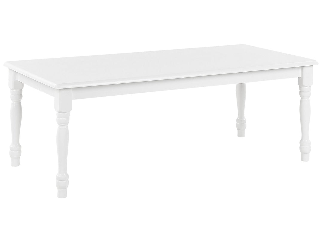 Couchtisch weiss rechteckig 60x120 cm gedrechselte Holzbeine Landhaus Stil Kokomo