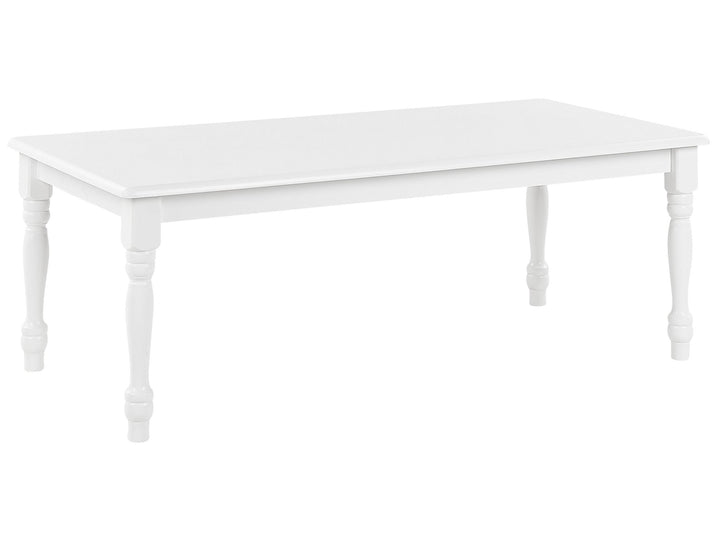 Couchtisch weiss rechteckig 60x120 cm gedrechselte Holzbeine Landhaus Stil Kokomo