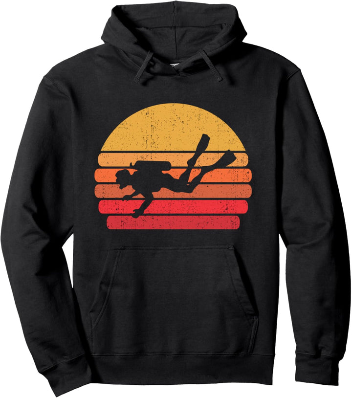 Retro Tauchen Scuba Taucher Tauchsport - Vintage Tauchen Pullover Hoodie