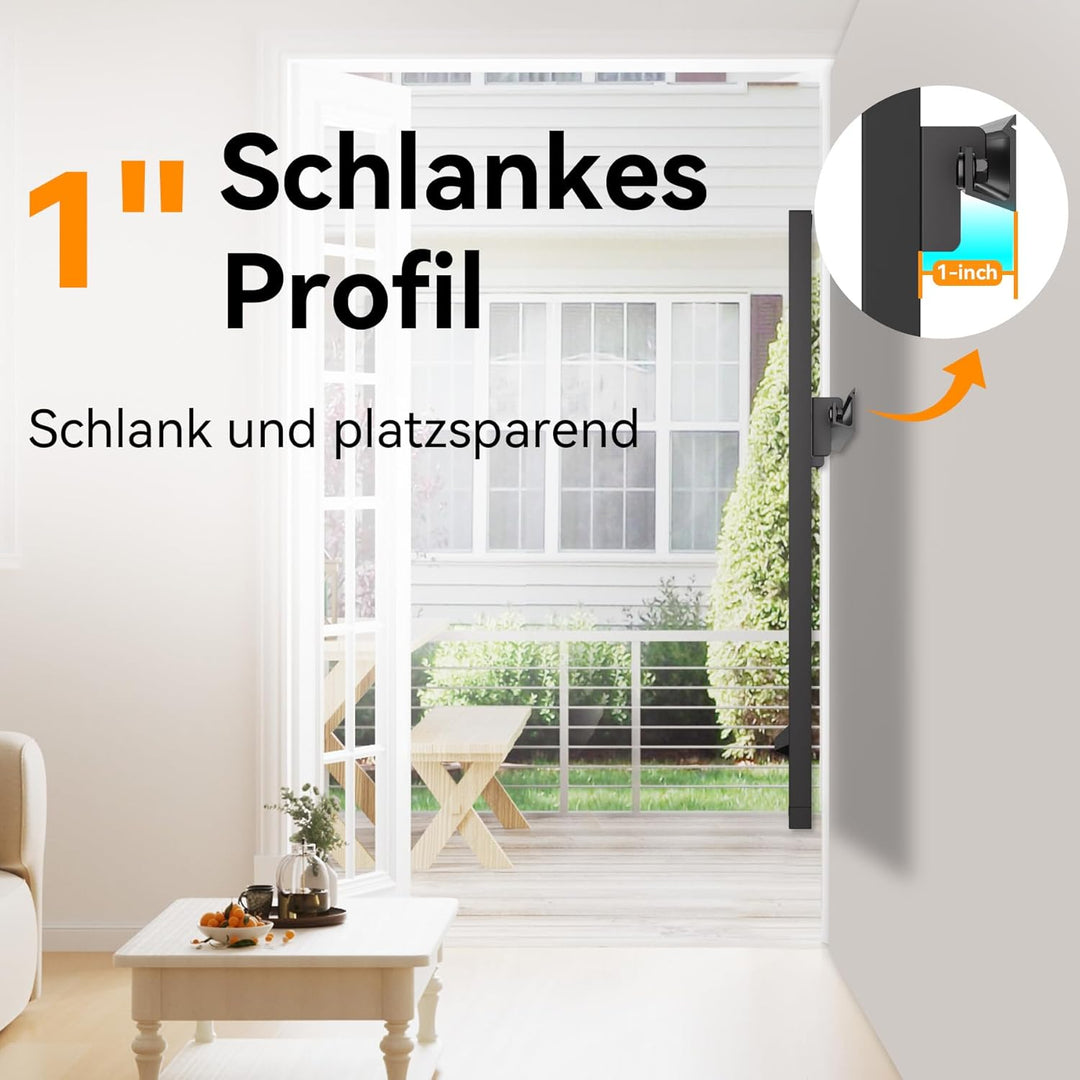 Studless TV Wandhalterung für 22-55 Zoll Bildschirme bis zu 45kg, TV wandhalterung für rigipswand, M