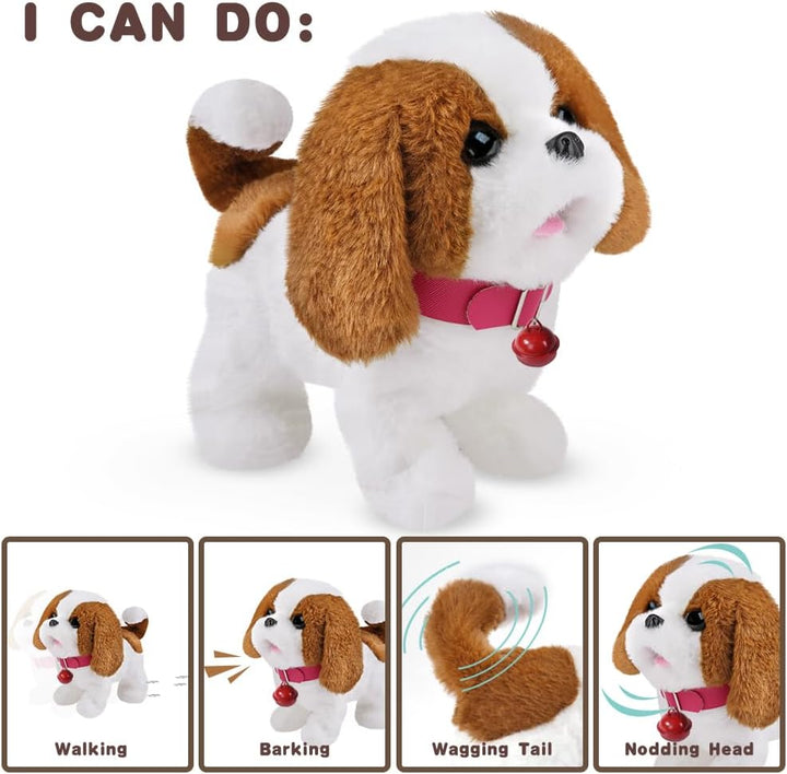 Hund Spielzeug Kinder, Interaktives Elektronisches Spielhund mit Leine der Läuft und Bellt, Kindersp