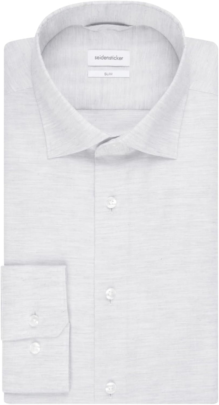 Seidensticker Herren Hemd 40 Hellgrau, 40 Hellgrau