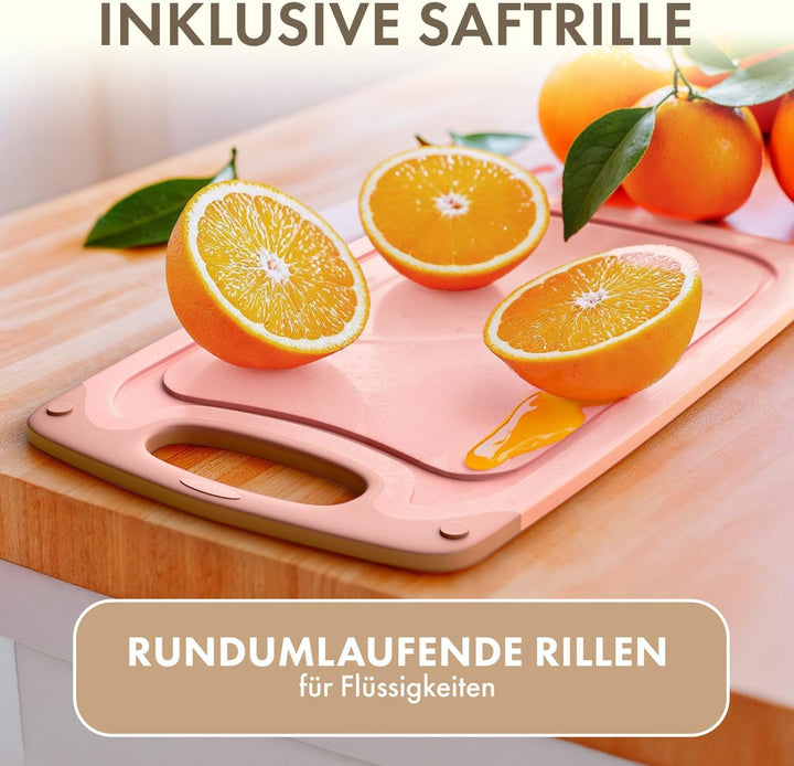 Blumtal Frühstücksbrettchen Kunststoff 25x15 cm im 2er Set - Brettchen spülmaschinenfest - Frühstück