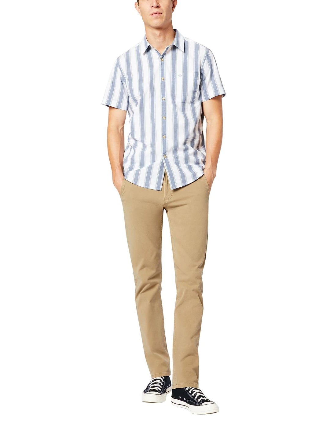 Dockers Herren Smart 360 Flex Alpha Skinny Hose 32W / 34L New British Khaki, 32W / 34L New British K