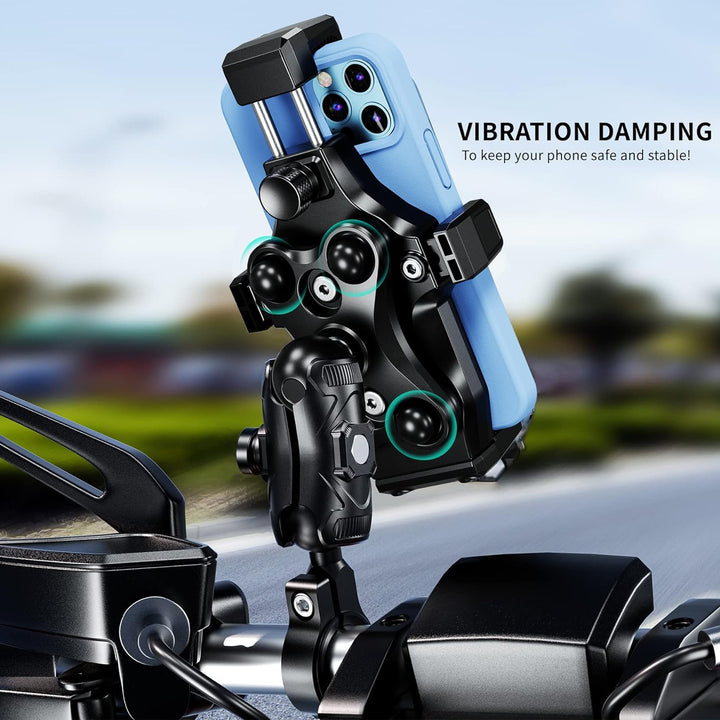iMESTOU Anti-Vibrations Motorrad Handyhalterung, 2,5 cm Kugel Lenker Handyhalterung, Perfekt für Hoc