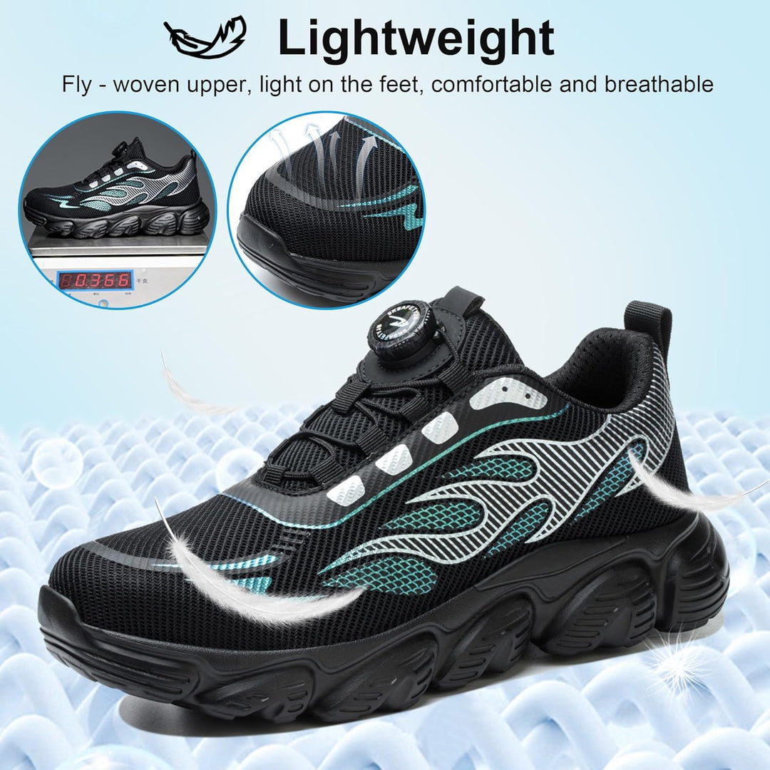 Mitudidi Sicherheitsschuhe Herren Unisex Stahlkappenschuhe Sportliche Arbeitsschuhe Damen Atmungsakt