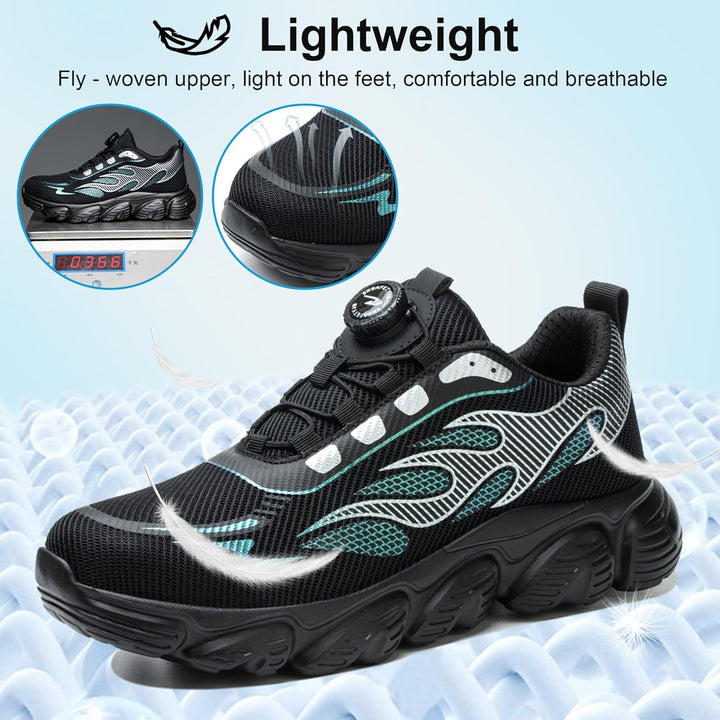 Mitudidi Sicherheitsschuhe Herren Unisex Stahlkappenschuhe Sportliche Arbeitsschuhe Damen Atmungsakt