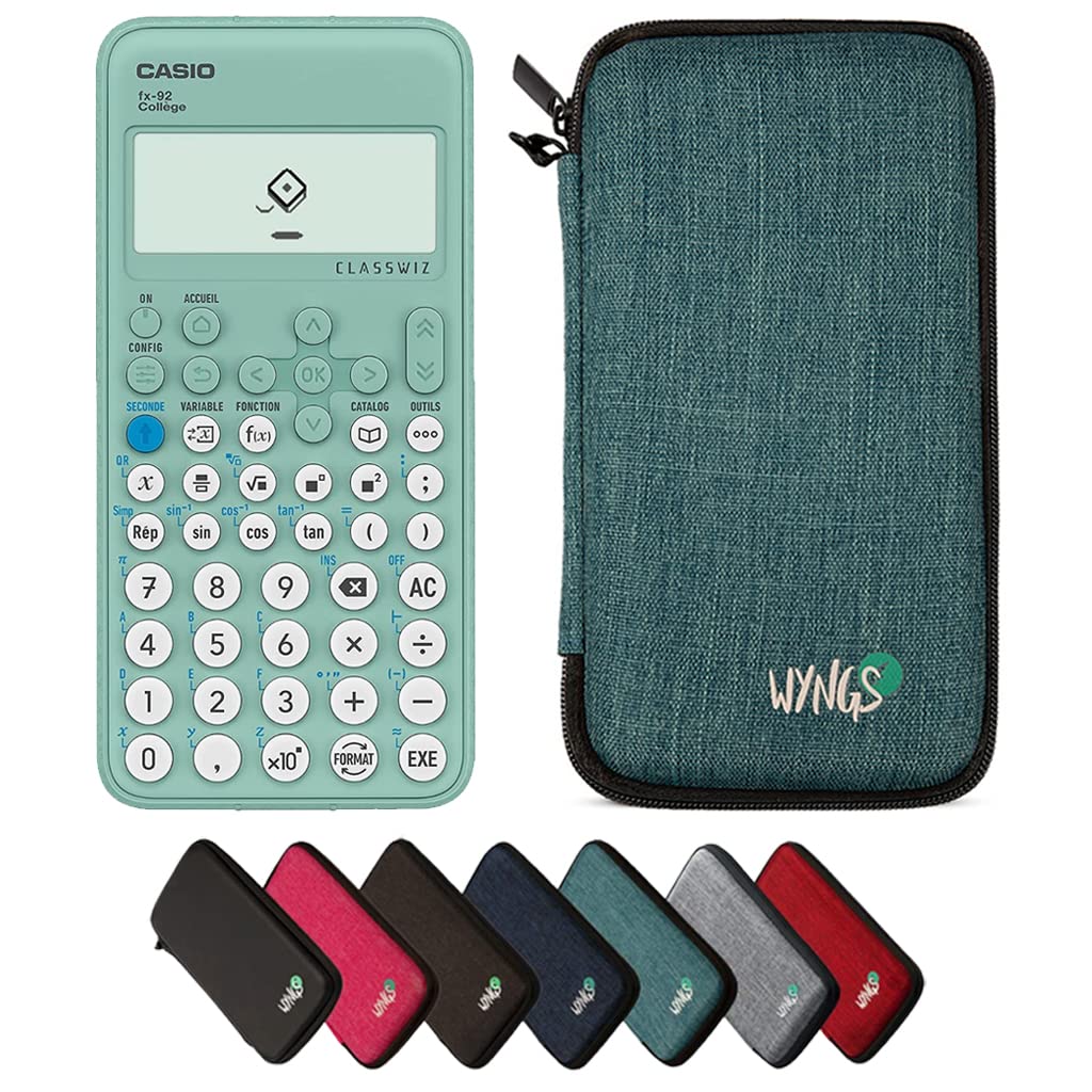 CALCUSO Sparpaket: Casio FX-92 College ClassWiz technisch-wissenschaftlicher Schulrechner + WYNGS Sc