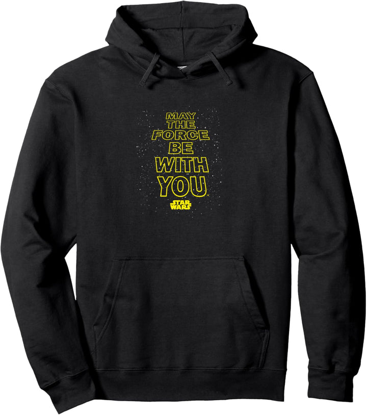 Star Wars May The Force Be With You Quote Pullover Hoodie