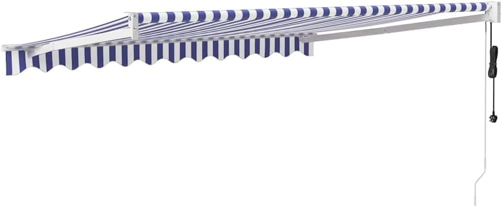 vidaXL Markise, Sonnenmarkise mit Kurbel Automatisch, Gelenkarmmarkise für Terrasse Balkon, Sonnensc