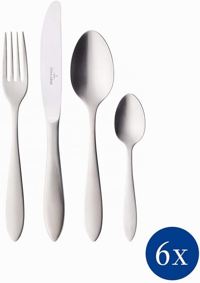 Villeroy und Boch Arthur Tafelbesteck für bis zu 6 Personen, 24-teilig, Edelstahl