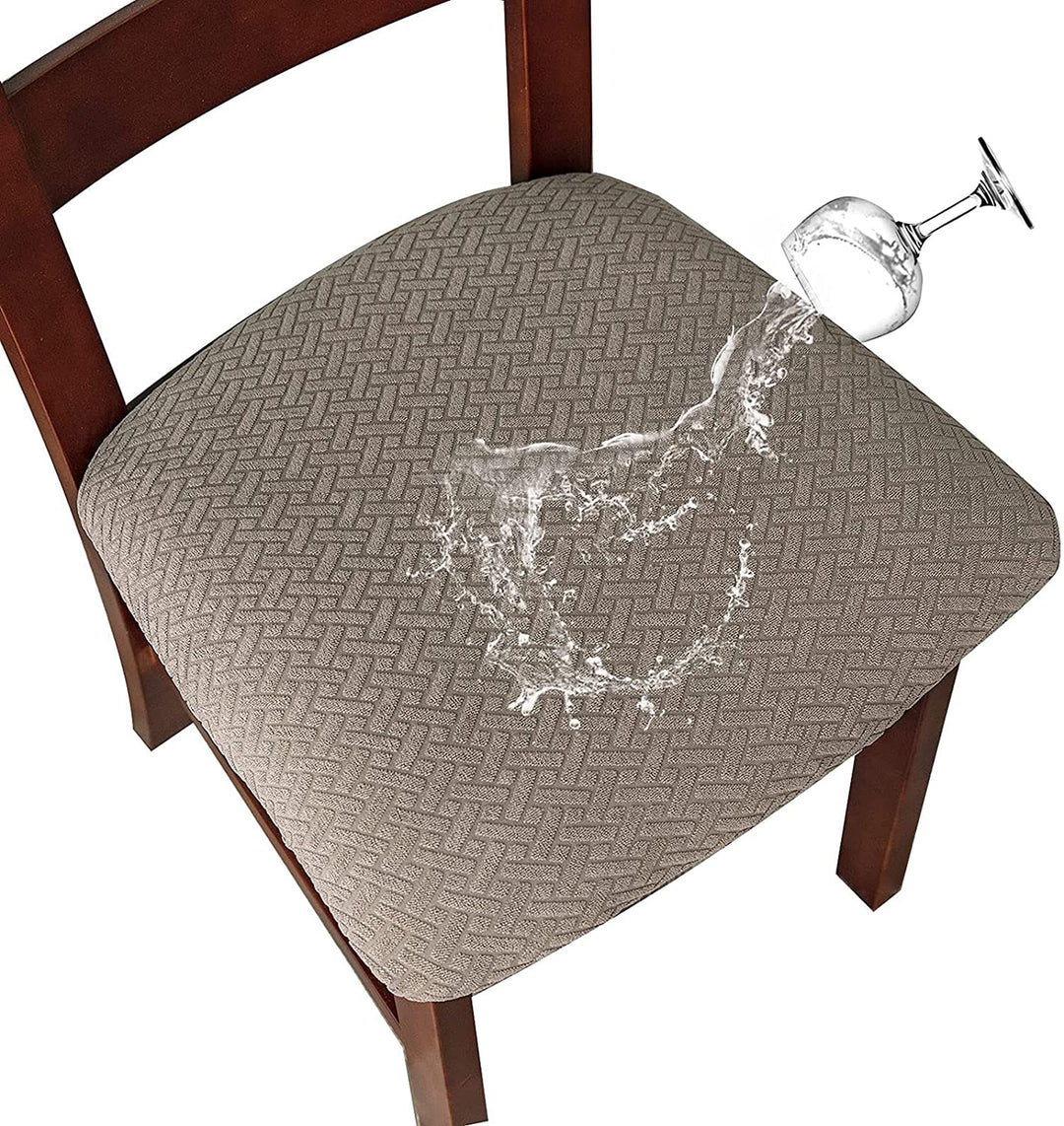 LANSHENG Stuhlbezug Sitzfläche Waschbarer Stretch Wasserdicht Jacquard Bezug für Stühle Esszimmerstu