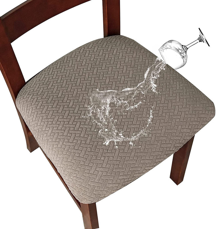 LANSHENG Stuhlbezug Sitzfläche Waschbarer Stretch Wasserdicht Jacquard Bezug für Stühle Esszimmerstu
