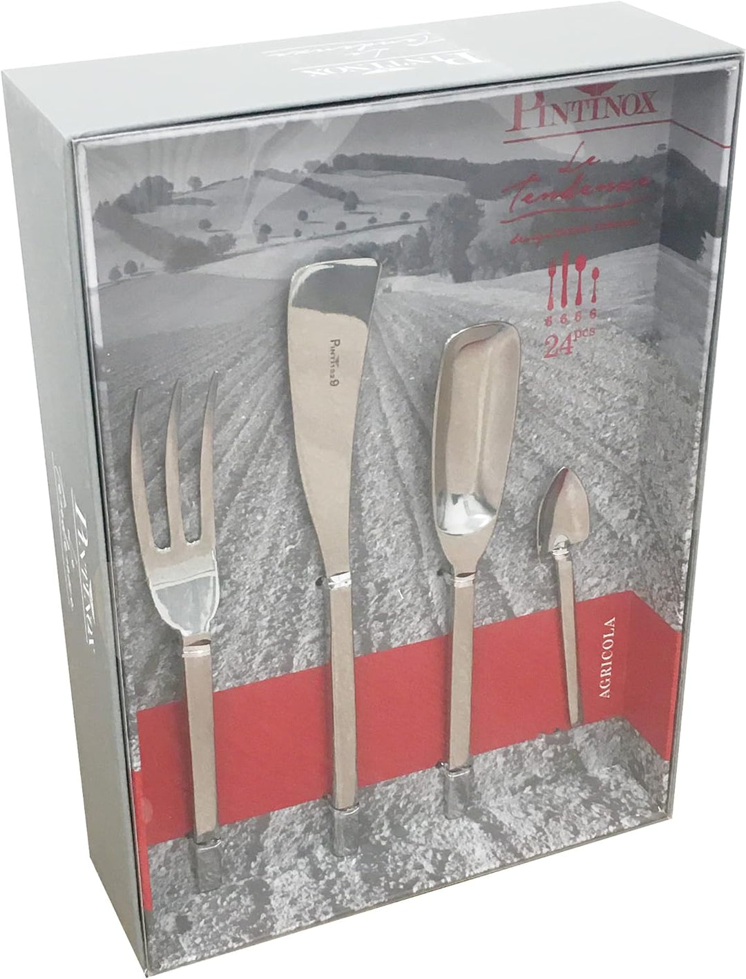 Pinti Edelstahl Design Besteck Agricola EXTRA 24-tlg.