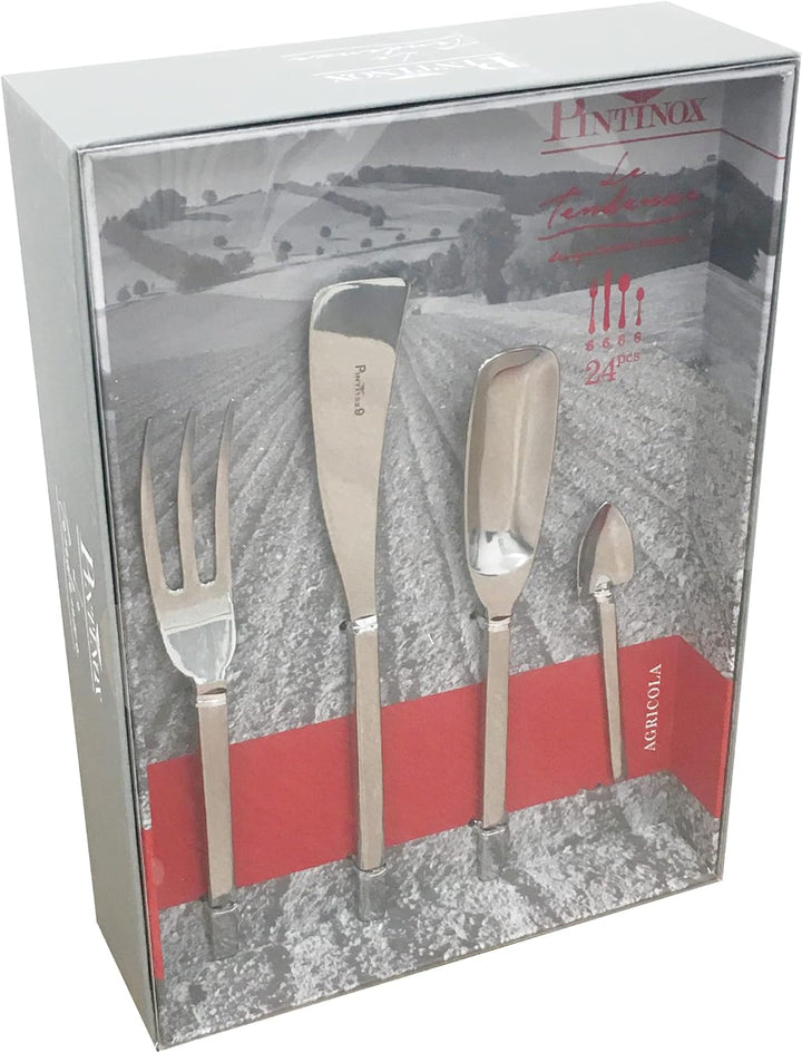 Pinti Edelstahl Design Besteck Agricola EXTRA 24-tlg.