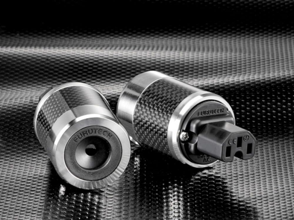 Furutech FI- 50 (R) Kaltgerätestecker Reinkupfer-Rhodium, Edelstahl-Carbon