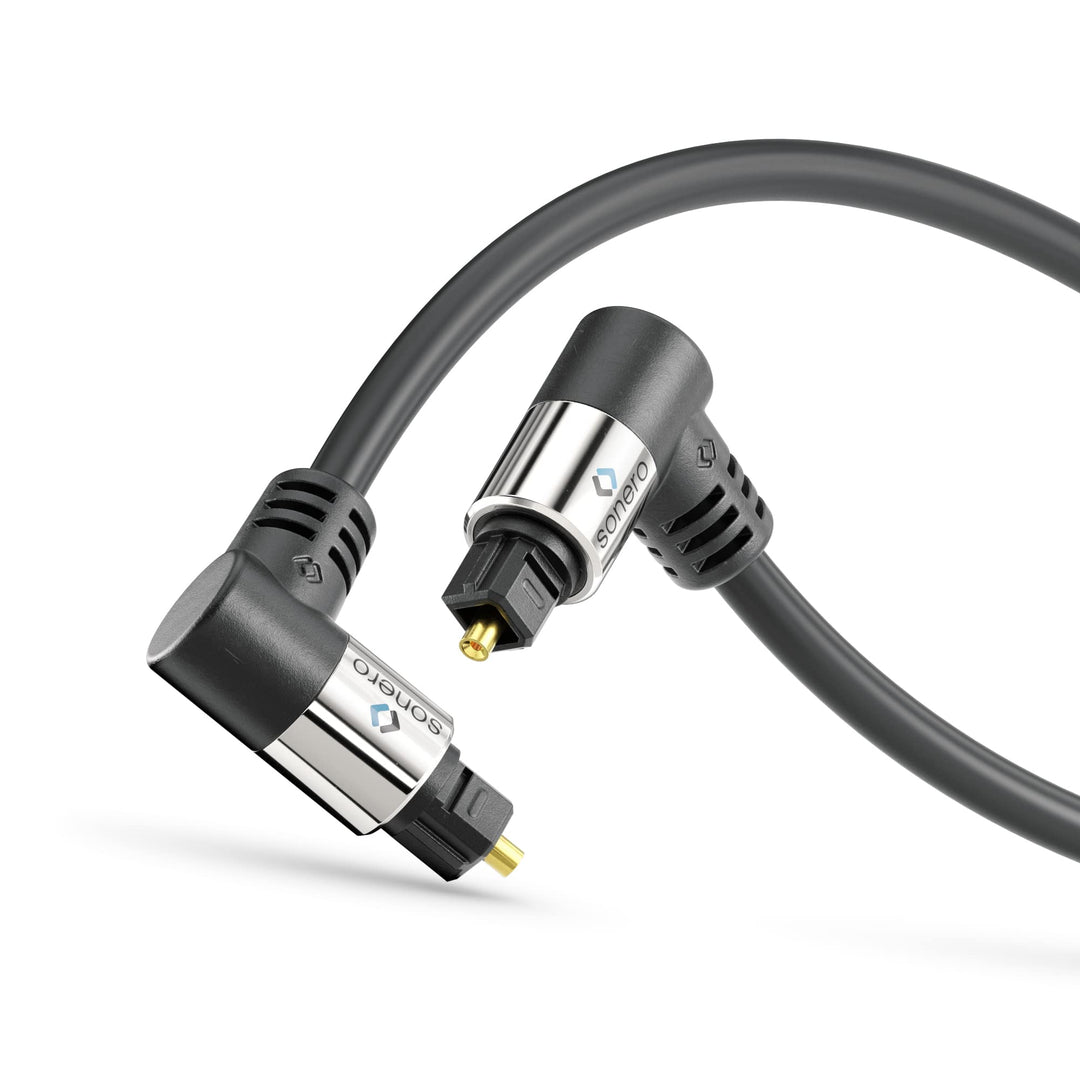 Sonero Optisches Audio Kabel 2x90° 3,0m 2x 90° Stecker 3,00m, 2x 90° Stecker 3,00m