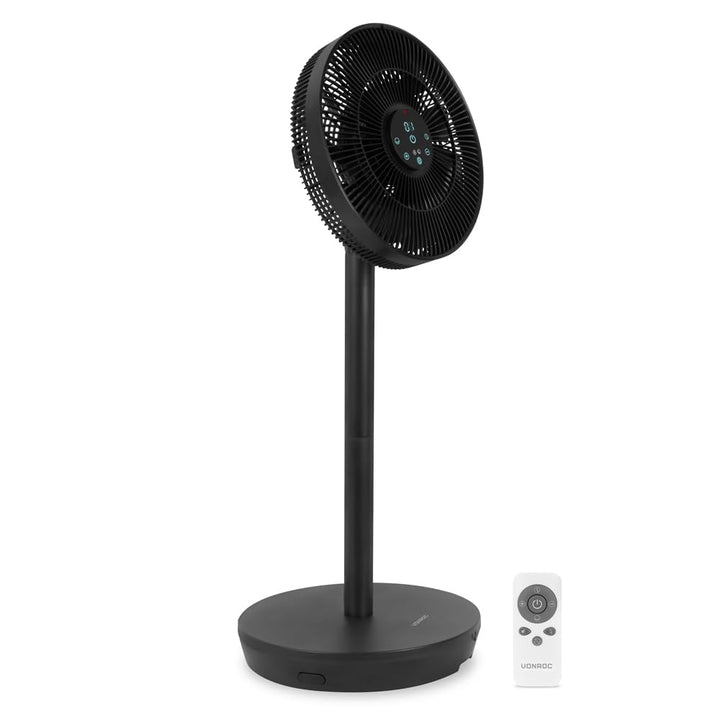 VONROC Standventilator oszillierend leise - Ventilator mit Fernbedienung, 3 Geschwindigkeitsstufen u