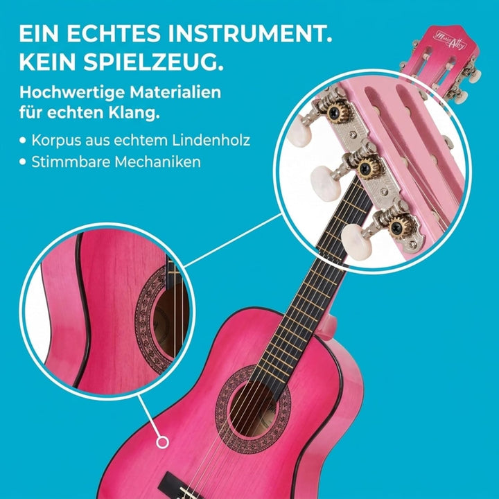 Music Alley MA-51 Classical Acoustic Guitar Kids Guitar and Junior Guitar Pink, Pink