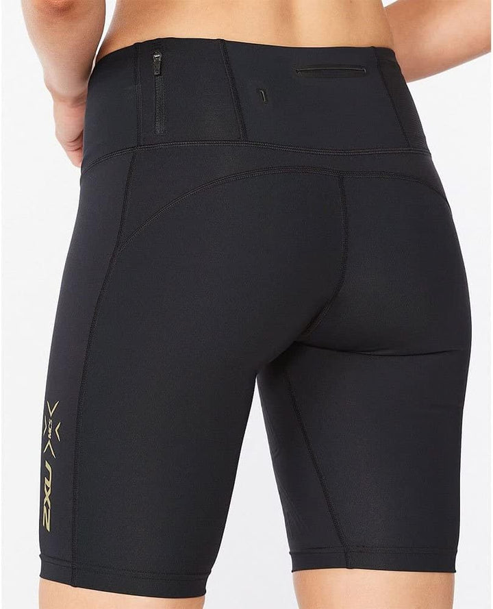 2XU Damen Shorts Light Speed Mid-Rise Compression Shorts S Schwarz, S Schwarz