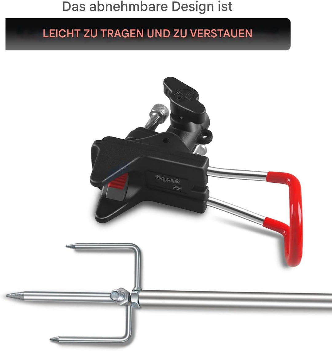Leeko Rutenhalter, Angelrute Halter 2 Stück Edelstahl Universal Ruten Ständer 360°Verstellbar Angelr