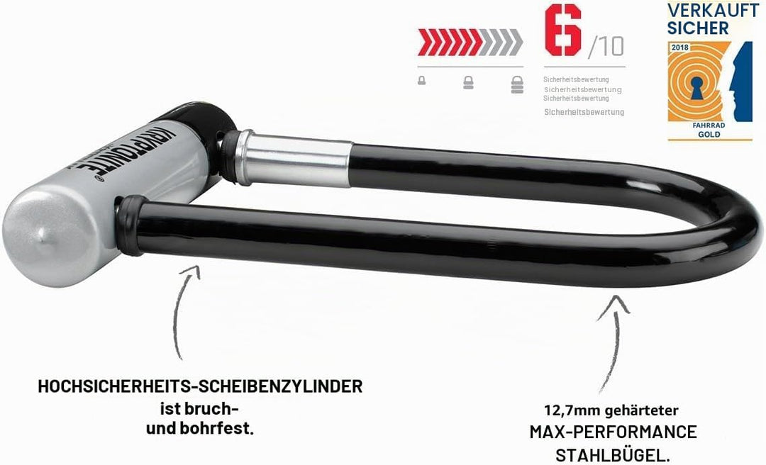 Kryptonite 3500393 Fahrradschloss, Silver, 120 cm Schwarz, Schwarz