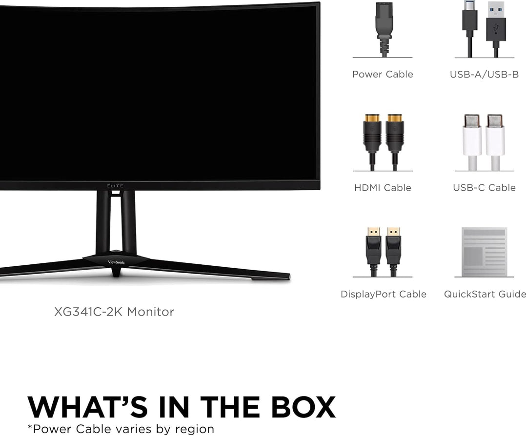 Viewsonic XG341C-2K 86,4 cm (34 Zoll) Curved Gaming Monitor (UWQHD, Quantum Dot, 1ms, 200 Hz, FreeSy