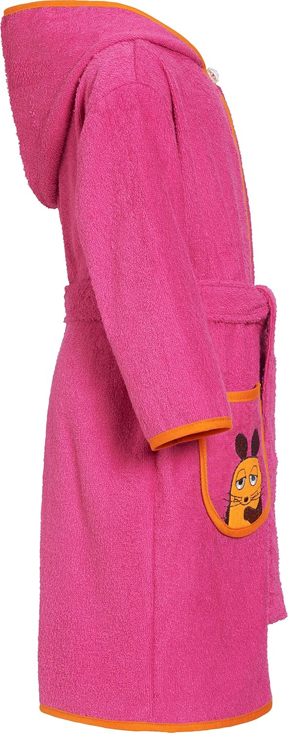 Playshoes Mädchen Frottee Sweety Bademantel 146-152 pink Die Maus, 146-152 pink Die Maus