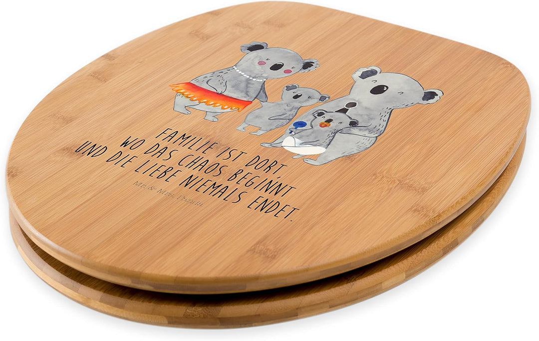 Mr. &amp; Mrs. Panda Motiv WC Sitz Koala Familie - Geschenk, Toilette, WC-Sitz, Koalas, Klodeckel, Papa,