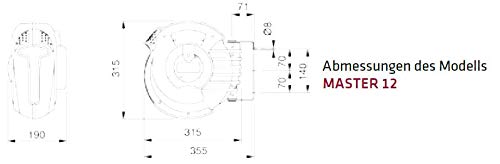 ELMAG Automatischer Schlauchaufroller ROLL AIR MASTER 12, 8x12 mm Grau
