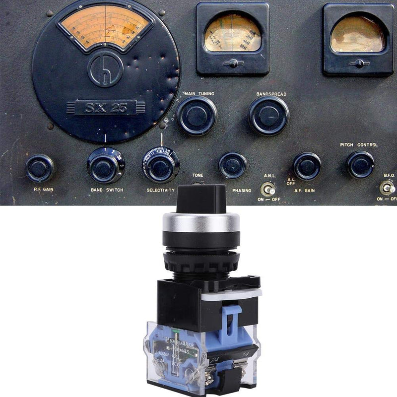10 Stück BEM38-20X / 31 22 mm 3 Positionen Drehwahlschalter selbstsichernd Wahlschalter aus Legierun