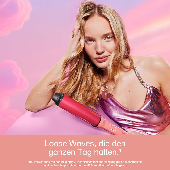 ghd chronos curve Lockenstab ohne Klammer: Fortschrittliche smarte Technologie, für Locken & Wellen,