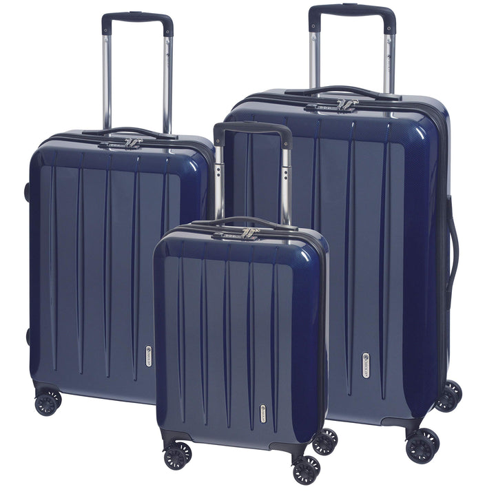 CHECK.IN Trolley-Set London 2.0, 3-teilig, Farbe:Carbon/blau Carbon /