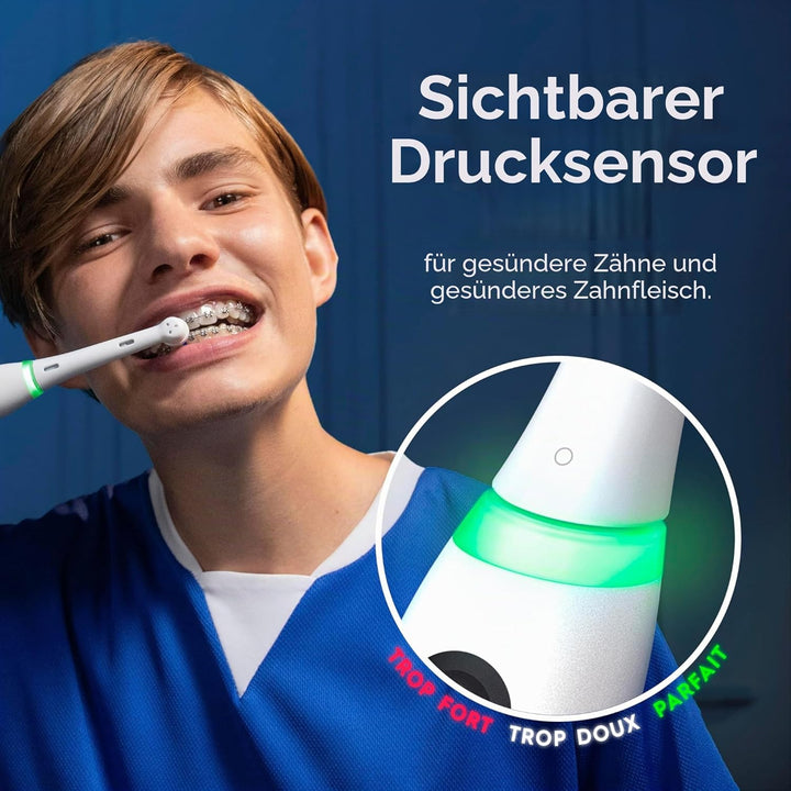 Oral-B iO 6N Elektrische Zahnbürste, Weiss, Reiseetui