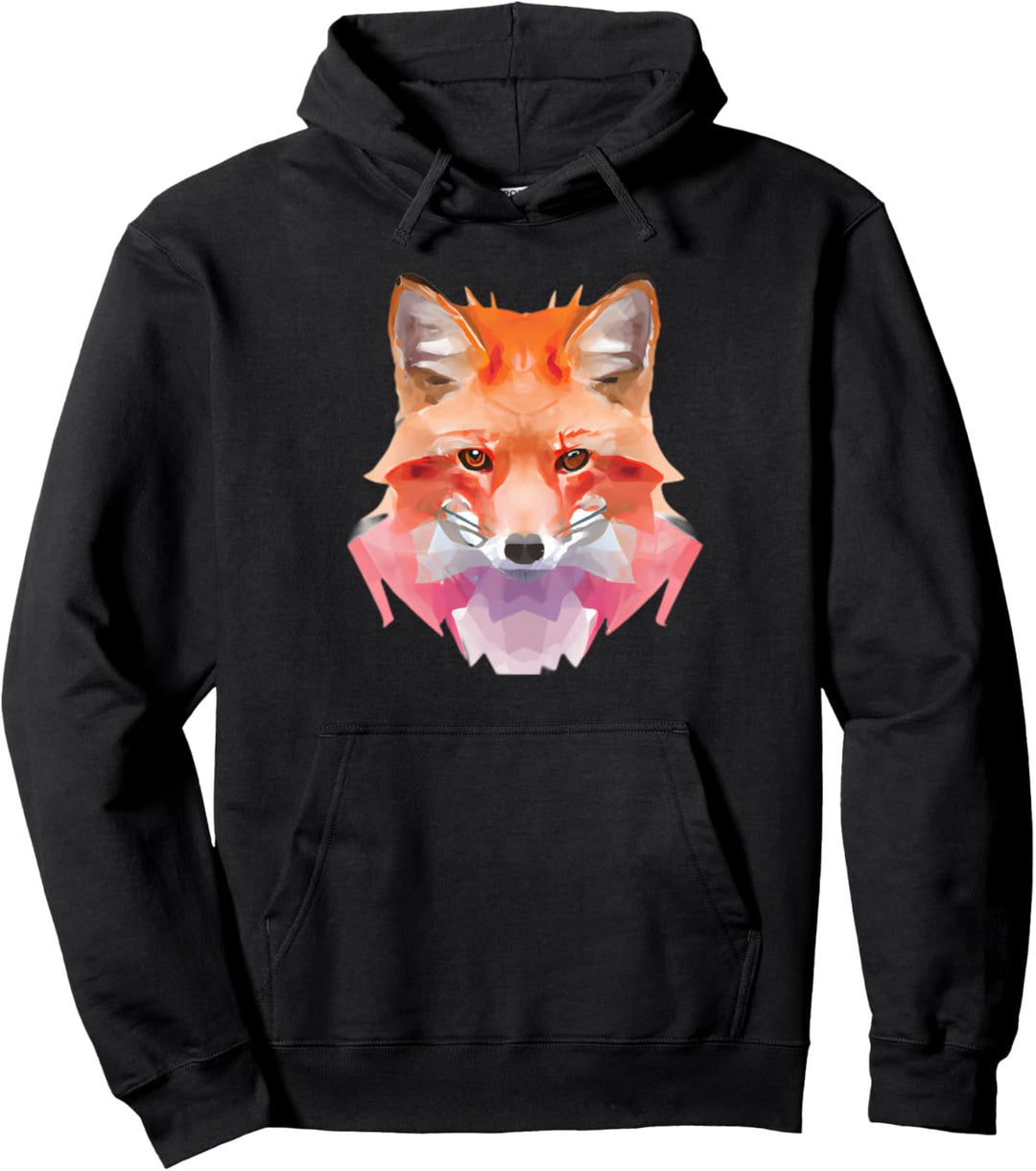 Fox Abstract Polygon Art Cooles geometrisches Wildtier Pullover Hoodie