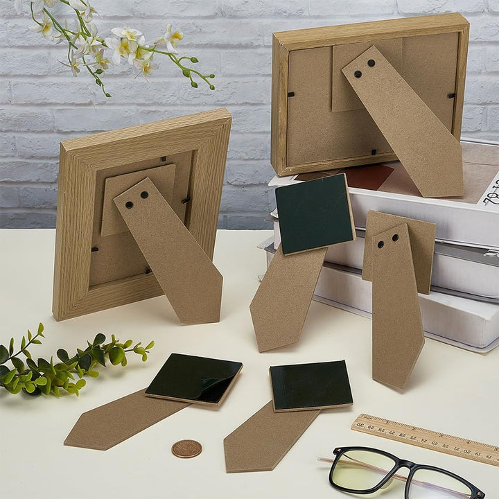 FINGERINSPIRE 6 Stück Bilderrahmen Mit Staffeleirückseite 195x99x7.5mm MDF Fotorahmenständer Rechtec