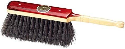 BawiTec Hochwertiger Handfeger Handbesen 29 cm lang Echt Rosshaar lackiert 2tlg. weich Garantiert Ro