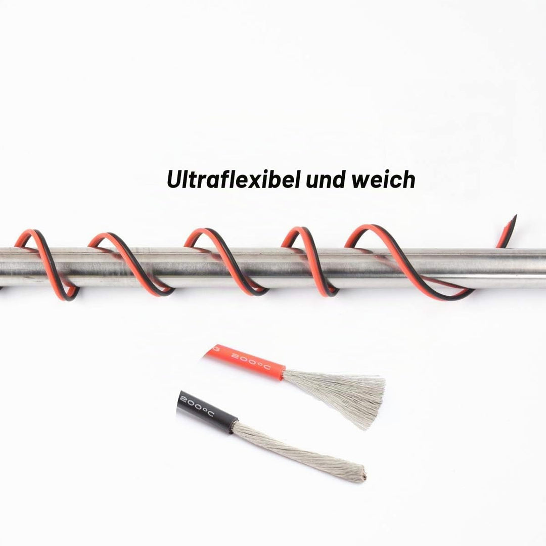 1.3mm² 16 AWG Silikon Elektrischer Draht Hook-up Kabel Insgesamt 20 Meter [10 Meter schwarz und 10 M
